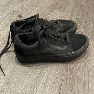 Vans platform all black vans